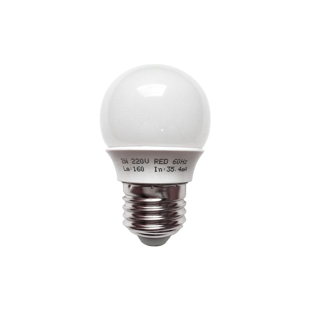Lâmpada LED Bolinha Ecolume E27 2W 220V Vermelha 27174