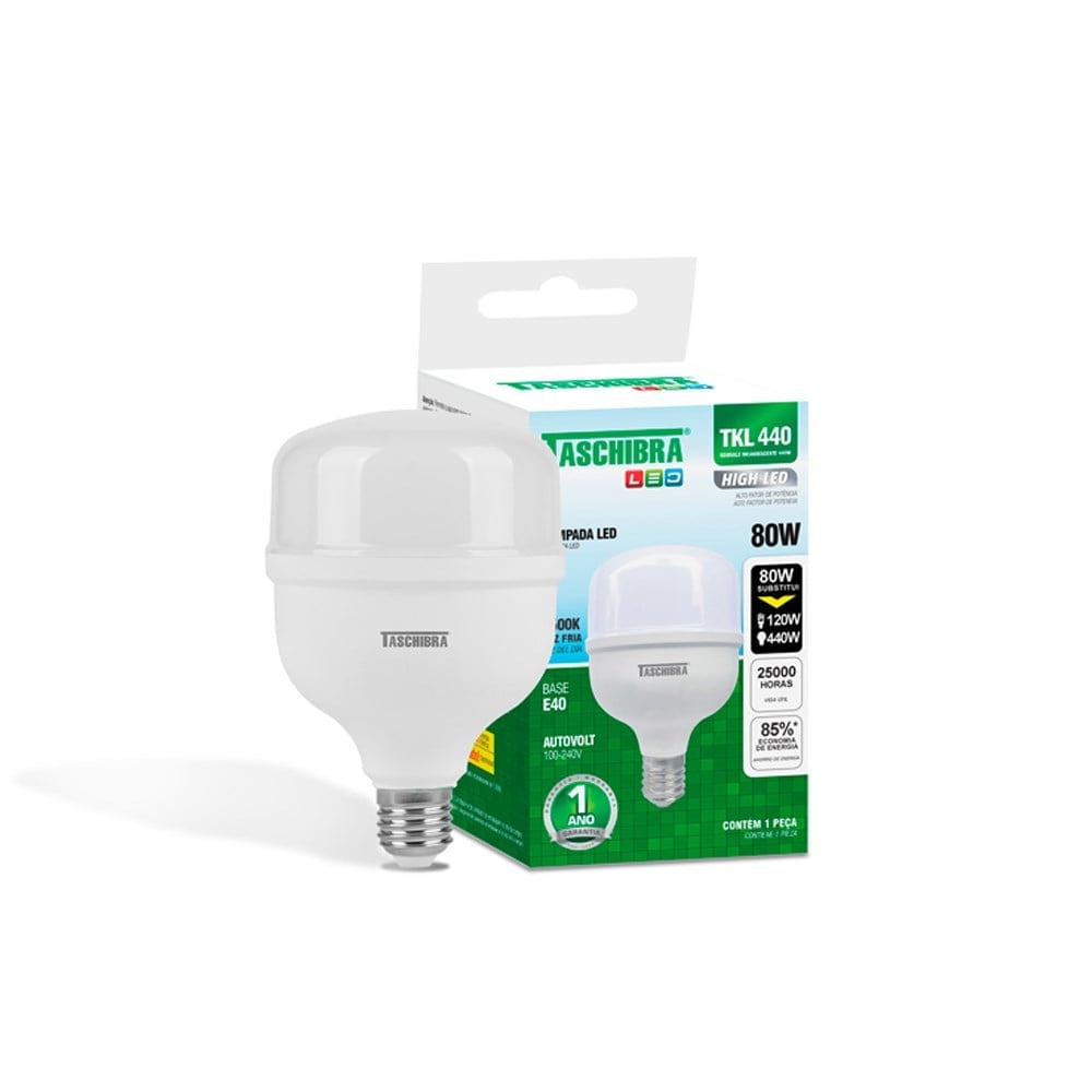 Lâmpada LED Bulbo Taschibra 80W 6500K E40 Bivolt | 11080341