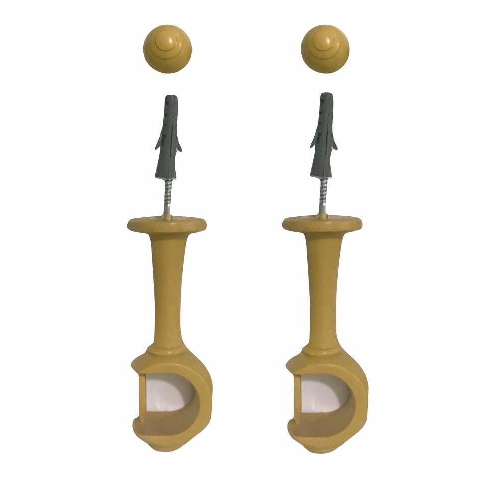 Suporte Cortina "Varão" Cadiz Simples Mogno Par 29004