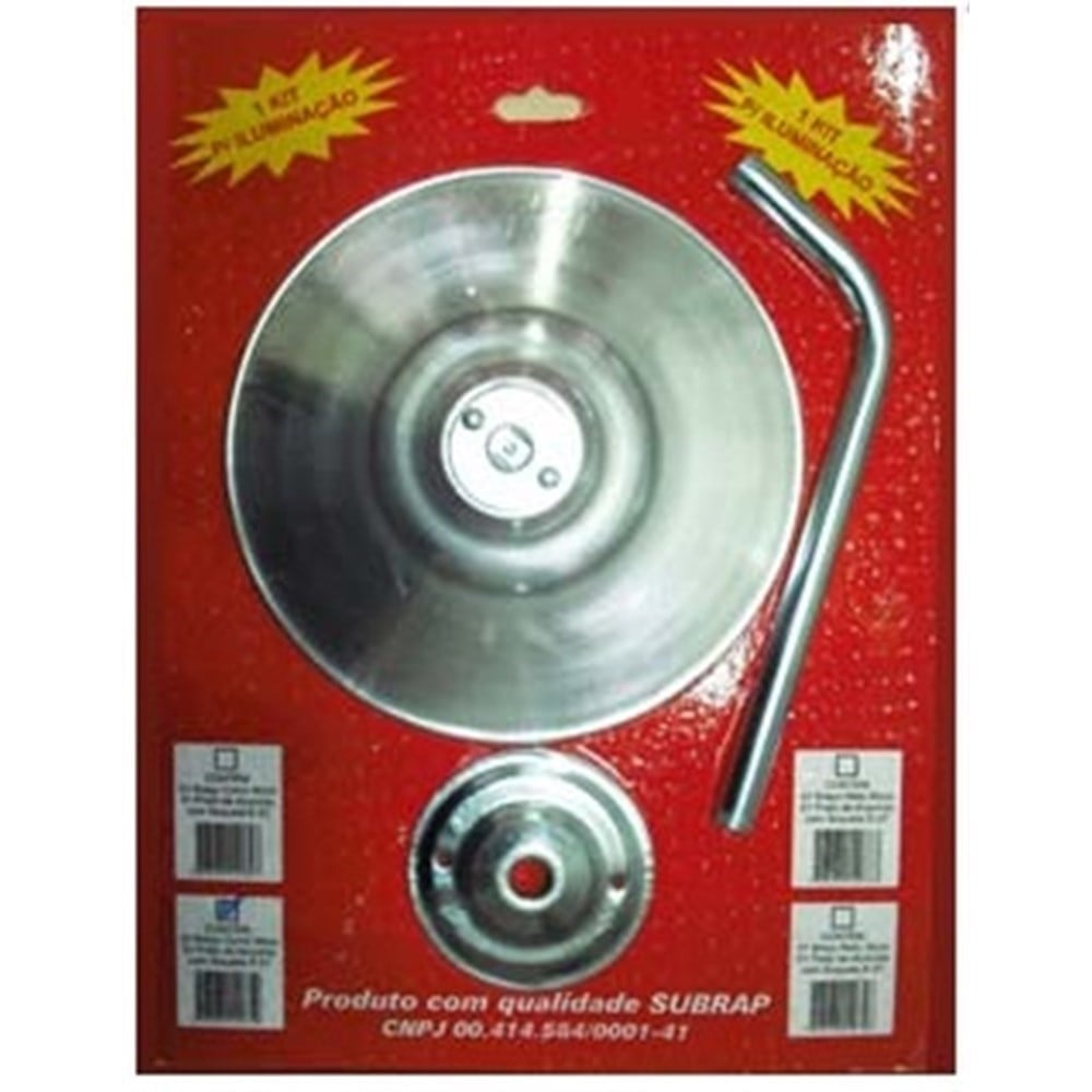 Kit Luminária para Tempo Subrap (Braço+prato+soquete) 67