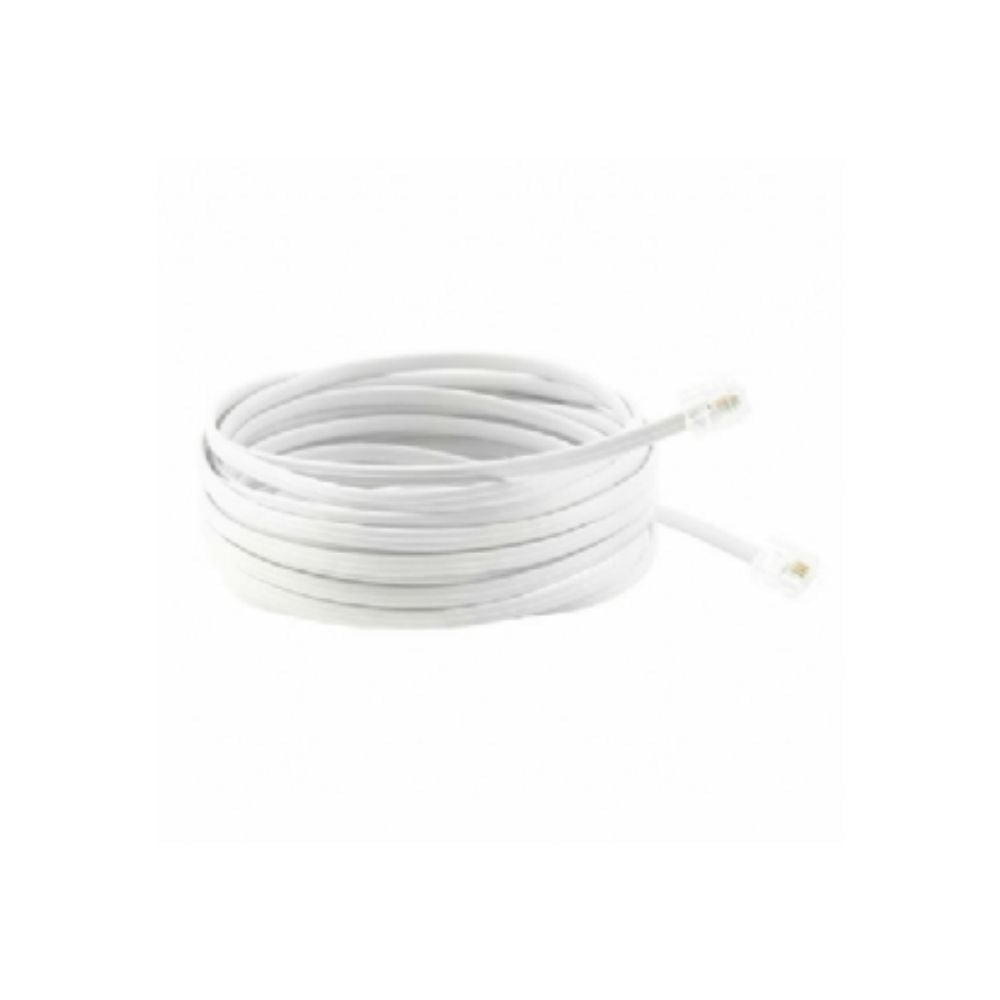 Cabo Fone Extensão Interneed Liso Jack 5M Branco | 005230